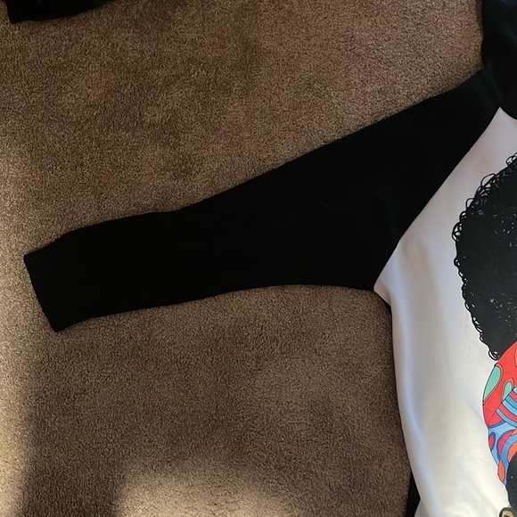 IR Soft Curly Haired Black Girl Hoodie Sweatshirt ML - Picture 2 of 4